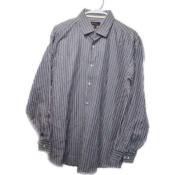 Ben Sherman ,Mens 17,32-33 Xl, long sleeves, button, front, pinstripe shirt - Picture 6 of 7